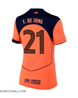 Billige Fotballdrakt Barcelona Frenkie de Jong #21 Replika Tredjedrakt Dame 2025-26 Kortermet
